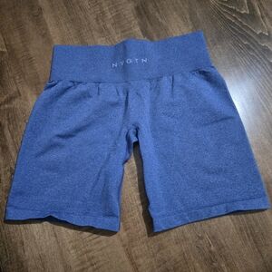 NVGTN Blue High-Waisted Shorts